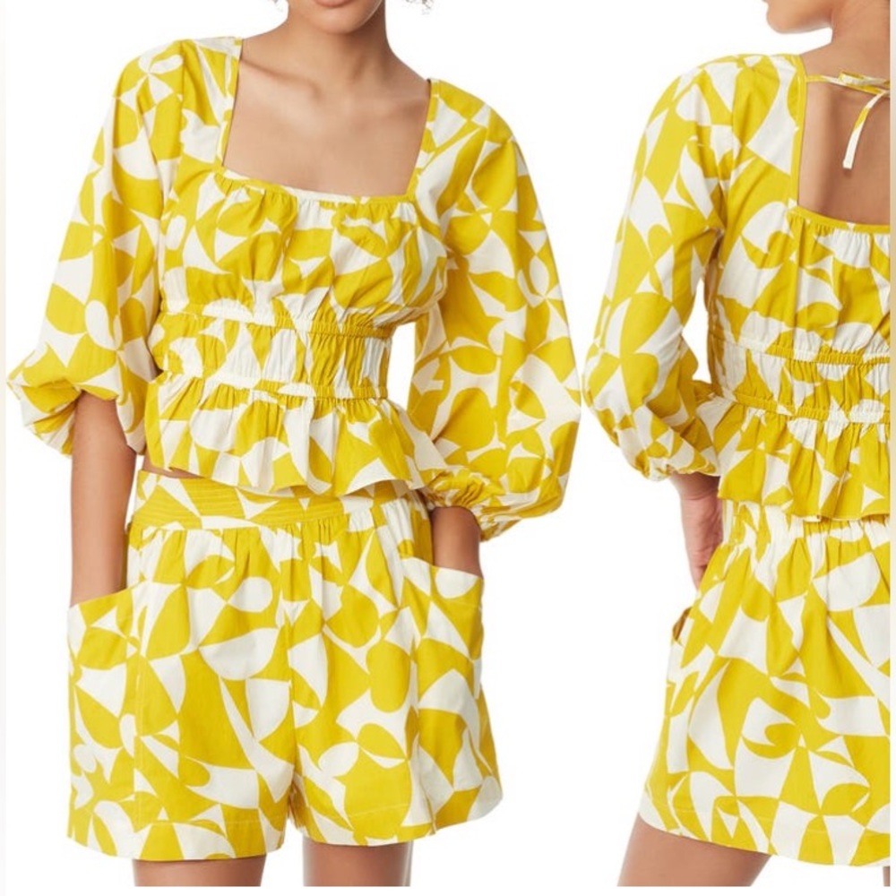 Circus New York Yellow Spotty short set size medium women’s